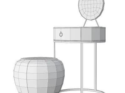 Oipoodde Coiffeuse Coiffeuse Clair Coiffeuse 3d model Low-poly 3D model