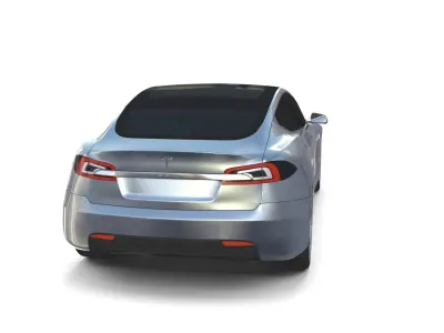 Tesla Model S 2016 Silver 3D model