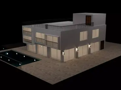 luxury big house 3D model