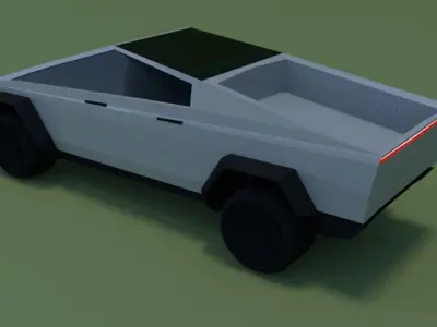 Testa Cybertruck low poly Low-poly 3D model