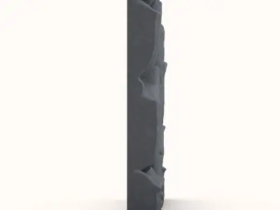 Layered Limestone Barrier Detailed Mesh 3D model