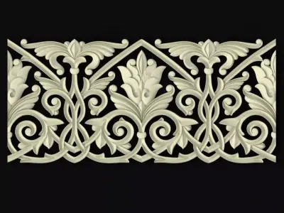 Central decor ornament for furniture 3D model 715