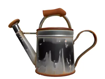 Rustic Watering Can Piggy Bank Low-poly 3D model