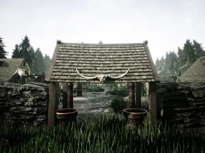 Viking House UNREAL ENGINE Low-poly 3D model