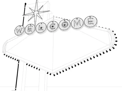 Las-Vegas-Sign las vegas welcome sign 3D model