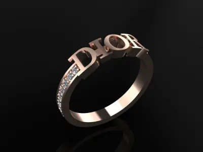 Dior Ring 3D print model