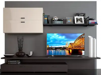 TV wall unit 3 3D model