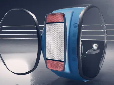 Classic hovercar of the year 2080 3D model