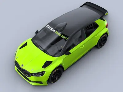 Skoda Fabia Rally 2 RS 2022 2023 3D model