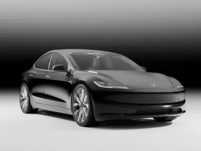 3D Model of Tesla Model 3 Highland 2024 Midrange Longrange 3D model