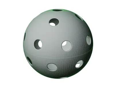 Accurate floorball ball 3D model