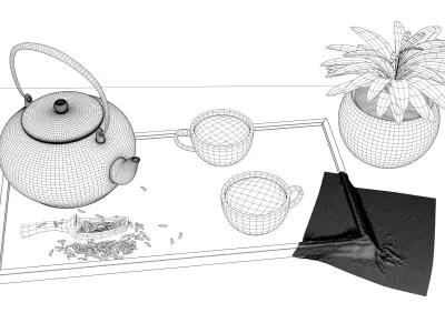 Tea and Coffee 3D model