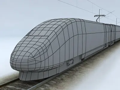 TGV Duplex Low-poly 3D model