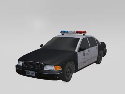 Police Car Low-poly 3D model