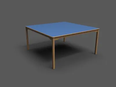 Laminate Kids Table Low-poly 3D model