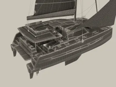 aura 51 Catamaran 3D model