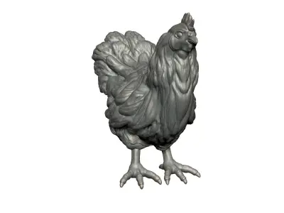 hen sculpture  3D print model