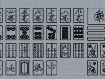 Mahjong SET 3dm 3D print model