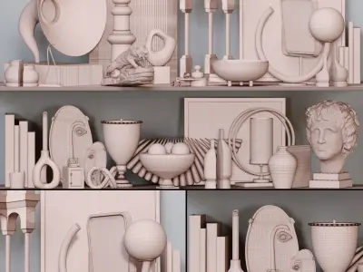 classic decorative set 3D model