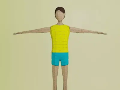 Nathaniel - Low poly boy character  Free low-poly 3D model