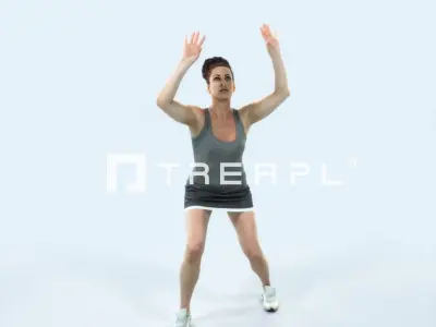 Yearn 11A Volleyball Overhead Sports Woman Low-poly 3D model