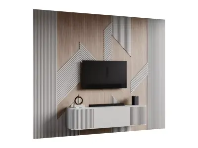 Modern TV Wall 034 3D model