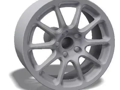 Braid 10 spokes rim - print model 3D print model
