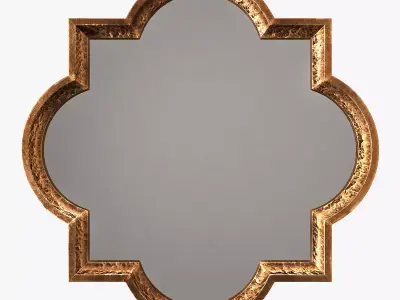 Uttermost lourosa antique gold mirror 3D model