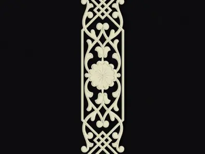 Central decor ornament for furniture 3D model 62
