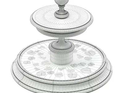 Large Fountain 3D Model 3D model