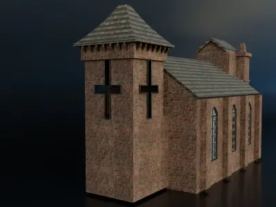Medieval Building - Low Poly Low-poly 3D model