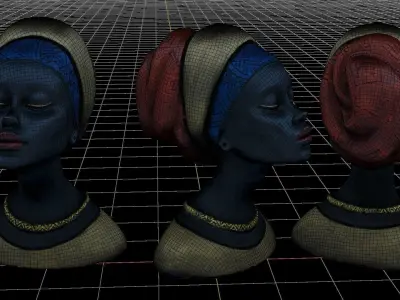 Woman Figure Low-poly 3D model