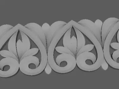 Central decor ornament for furniture 3D model 208