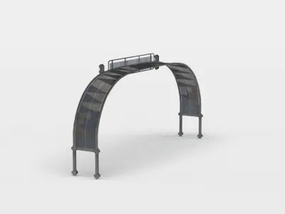 Race gate Low-poly 3D model