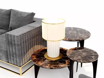 Sofa with Living room decor 3D model