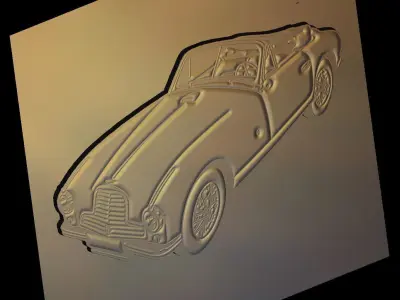 Aston Martin Car Suitable for embossing Hot Foil Technique 3D model