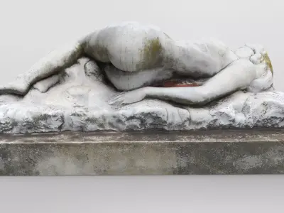 Naked Woman Statue Low-poly 3D model