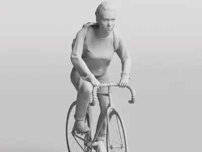 Humano Biking Woman 0820 3D model