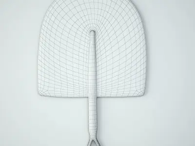 African Handwoven Fan 8 3D model