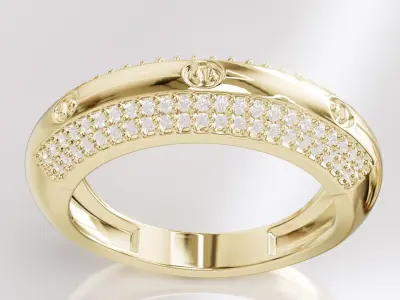 Jewelry Diamond Ring Model RG87 Free 3D print model