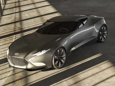 Hyundai HND-9 and garage 3D model