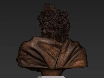 Poseidon Bust 3d print model 3D print model