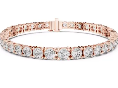 Tennis Bracelet with 5 diamond sizes 3d model animation renders 3D print model