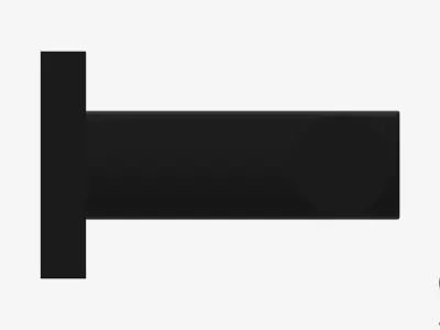 Toilet Roll Holder - Double - Luxury - Round - Square Plate Low-poly 3D model