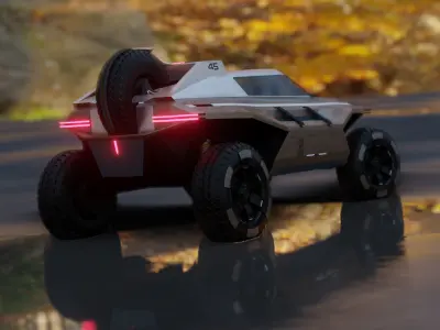 Monster rally 4x4 concept car design 3D model