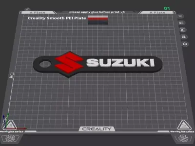 Suzuki keychain 01 3D print model