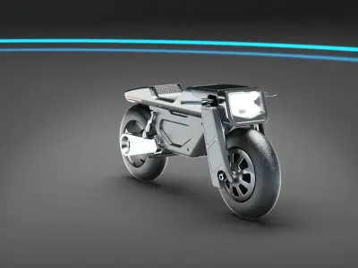 Electric motor scifi vehicle automotive ev 3D model