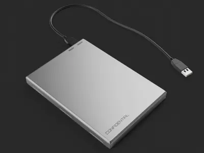 Generic External Hard Drive - GameReady Low-poly 3D model