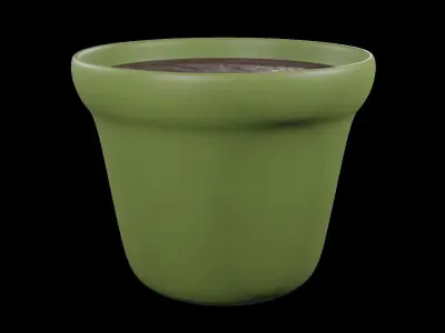 A 3D Cartoon Character Of Flowerpot 3D model