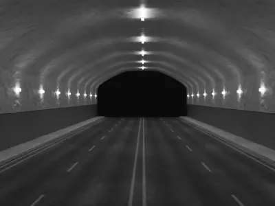 Tunnel low poly model 3D model